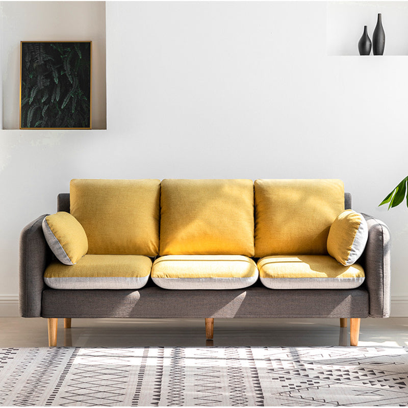 Linen Contemporary Square Arm Sofa Washable Standard Sofa for Living Room Clearhalo 'furn' 'furn_sofas' 'Furniture' 'furniture_sofas' 'Living Room Furniture' 'Sofa' 'sofas' 5072554