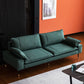 31.4"H Faux Leather Solid Color Square Arm Sofa for Living Room Blackish Green Clearhalo 'Furniture' 'furniture_sofas' 'Living Room Furniture' 'Sofa' 'sofas' 5072563