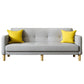 Tufted Split-Back Mid Century Modern Standard Square Arm Sofa Couch 82.7"L x 27.5"W x 35"H Light Gray Cotton Blend Clearhalo 'furn' 'furn_sofas' 'Furniture' 'furniture_sofas' 'Living Room Furniture' 'Sofa' 'sofas' 5072585