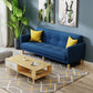Tufted Split-Back Mid Century Modern Standard Square Arm Sofa Couch Dark Blue Cotton Blend Clearhalo 'furn' 'furn_sofas' 'Furniture' 'furniture_sofas' 'Living Room Furniture' 'Sofa' 'sofas' 5072602