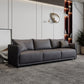 Faux Leather Sofa 29.52" D x 29.52" H Square Arm Sofa for Living Room Dark Gray Clearhalo 'furn' 'furn_sofas' 'Furniture' 'furniture_sofas' 'Living Room Furniture' 'Sofa' 'sofas' 5072639