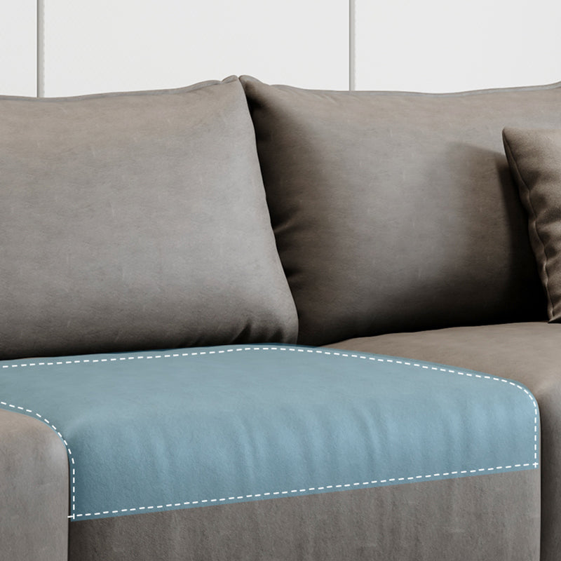 Faux Leather Sofa 29.52" D x 29.52" H Square Arm Sofa for Living Room Clearhalo 'furn' 'furn_sofas' 'Furniture' 'furniture_sofas' 'Living Room Furniture' 'Sofa' 'sofas' 5072643