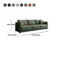 Faux Leather Sofa 29.52" D x 29.52" H Square Arm Sofa for Living Room Clearhalo 'furn' 'furn_sofas' 'Furniture' 'furniture_sofas' 'Living Room Furniture' 'Sofa' 'sofas' 5072652