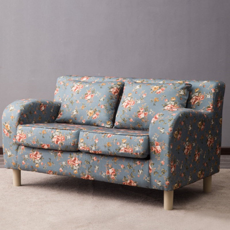 Linen Contemporary Sloped Arm Sofa Standard Sofa for Living Room, Apartment Navy-Red Clearhalo 'furn' 'furn_sofas' 'Furniture' 'furniture_sofas' 'Living Room Furniture' 'Sofa' 'sofas' 5072665