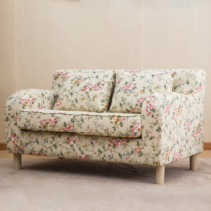 Linen Contemporary Sloped Arm Sofa Standard Sofa for Living Room, Apartment Beige-Red Clearhalo 'furn' 'furn_sofas' 'Furniture' 'furniture_sofas' 'Living Room Furniture' 'Sofa' 'sofas' 5072670