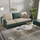 3 Seater Faux Leather Square Arm Sofa for Living Room with Storage Green-White Clearhalo 'furn' 'furn_sofas' 'Furniture' 'furniture_sofas' 'Living Room Furniture' 'Sofa' 'sofas' 5072691