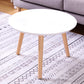 Traditional Style Cocktail Table White/wood Color Rubber Wood Round Coffee Table White Clearhalo 'Coffee & Accent Tables' 'End & Side Tables' 'end_side_table' 'end_side_tables' 'furn' 'furn_end_side_tables' 'Furniture' 'furniture_end_side_table' 'Living Room Furniture' 5072733