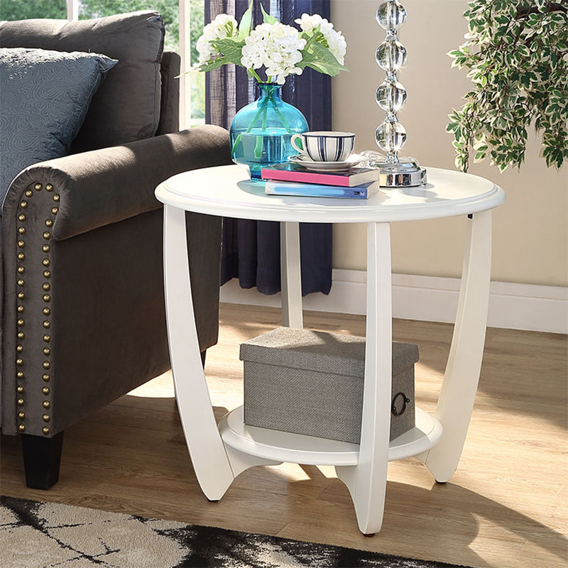 20.8"/22.8" Tall 3 Legs /4 Legs End Table Wood Round Side End Table for Living Room White Clearhalo 'Coffee & Accent Tables' 'End & Side Tables' 'end_side_table' 'end_side_tables' 'furn' 'furn_end_side_tables' 'Furniture' 'furniture_end_side_table' 'Living Room Furniture' 5072759