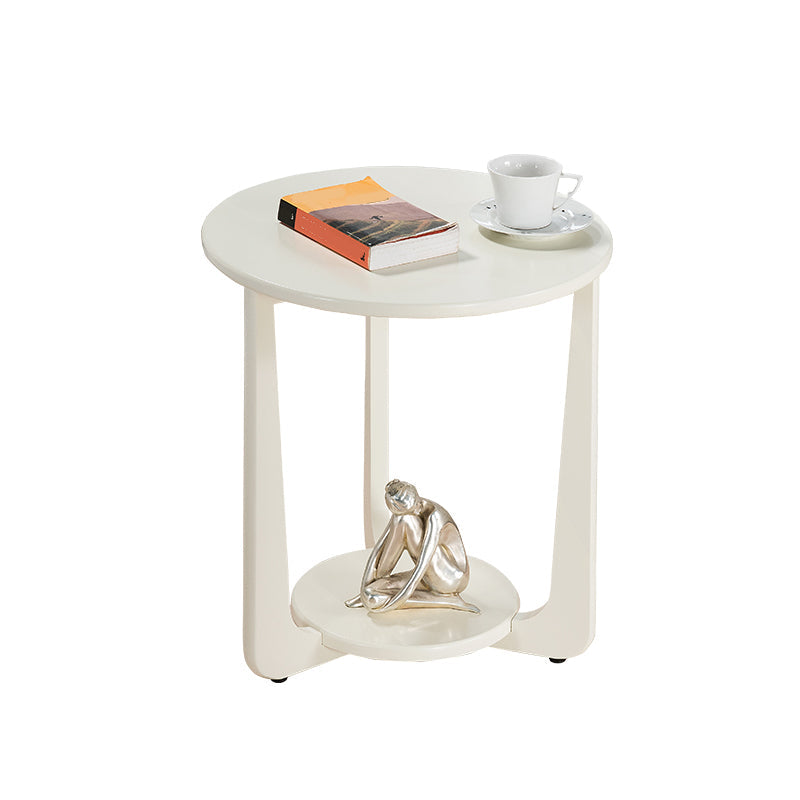 20.8"/22.8" Tall 3 Legs /4 Legs End Table Wood Round Side End Table for Living Room 20"L x 20"W x 21"H White Clearhalo 'Coffee & Accent Tables' 'End & Side Tables' 'end_side_table' 'end_side_tables' 'furn' 'furn_end_side_tables' 'Furniture' 'furniture_end_side_table' 'Living Room Furniture' 5072764