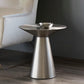 19.6"/21.6"/27.5" Tall Pedestal End Table Stainless Steel Round Side End Table 20"L x 20"W x 22"H Silver Clearhalo 'Coffee & Accent Tables' 'End & Side Tables' 'end_side_table' 'end_side_tables' 'furn' 'furn_end_side_tables' 'Furniture' 'furniture_end_side_table' 'Living Room Furniture' 5072800