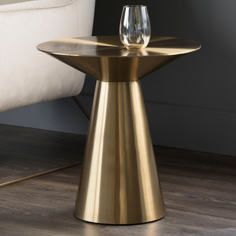 19.6"/21.6"/27.5" Tall Pedestal End Table Stainless Steel Round Side End Table Gold Clearhalo 'Coffee & Accent Tables' 'End & Side Tables' 'end_side_table' 'end_side_tables' 'furn' 'furn_end_side_tables' 'Furniture' 'furniture_end_side_table' 'Living Room Furniture' 5072802