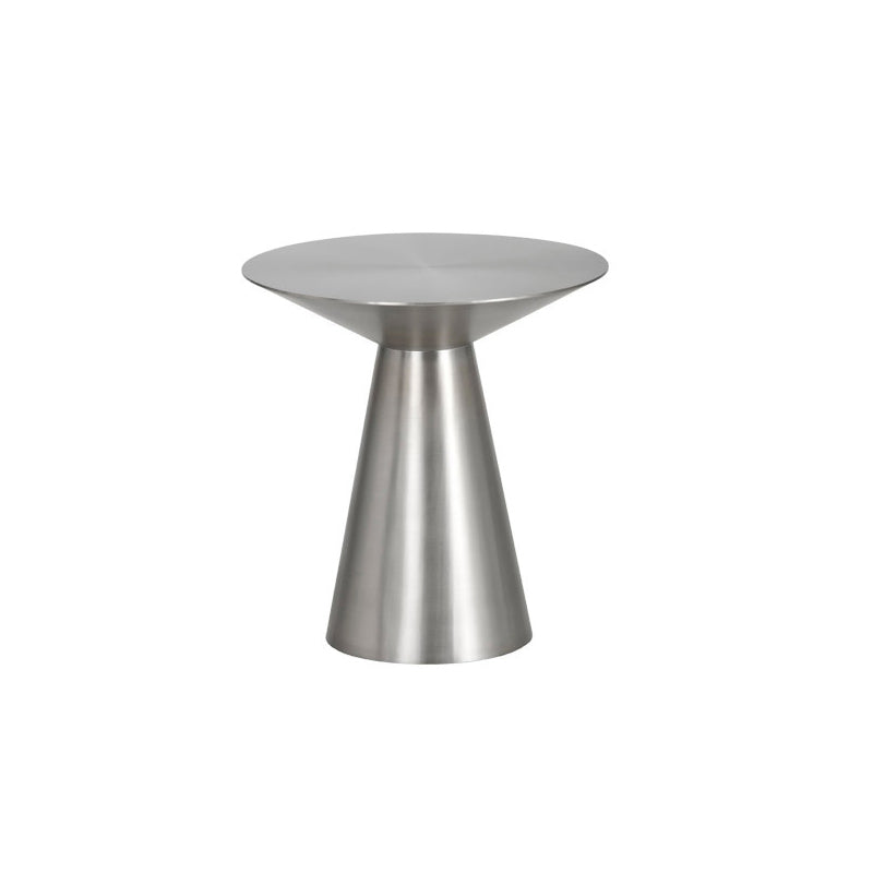 19.6"/21.6"/27.5" Tall Pedestal End Table Stainless Steel Round Side End Table Clearhalo 'Coffee & Accent Tables' 'End & Side Tables' 'end_side_table' 'end_side_tables' 'furn' 'furn_end_side_tables' 'Furniture' 'furniture_end_side_table' 'Living Room Furniture' 5072807