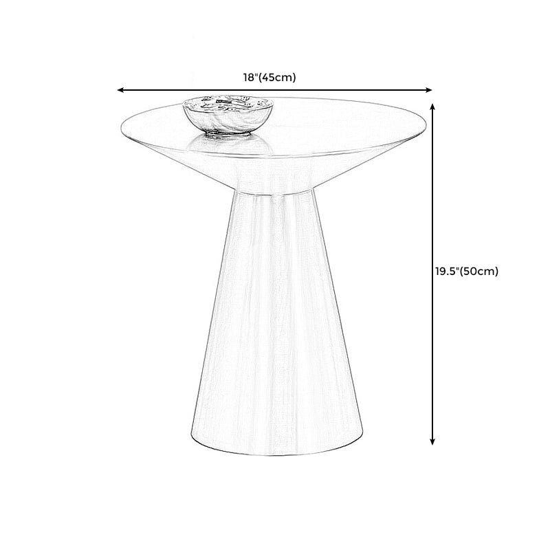 19.6"/21.6"/27.5" Tall Pedestal End Table Stainless Steel Round Side End Table Clearhalo 'Coffee & Accent Tables' 'End & Side Tables' 'end_side_table' 'end_side_tables' 'furn' 'furn_end_side_tables' 'Furniture' 'furniture_end_side_table' 'Living Room Furniture' 5072811