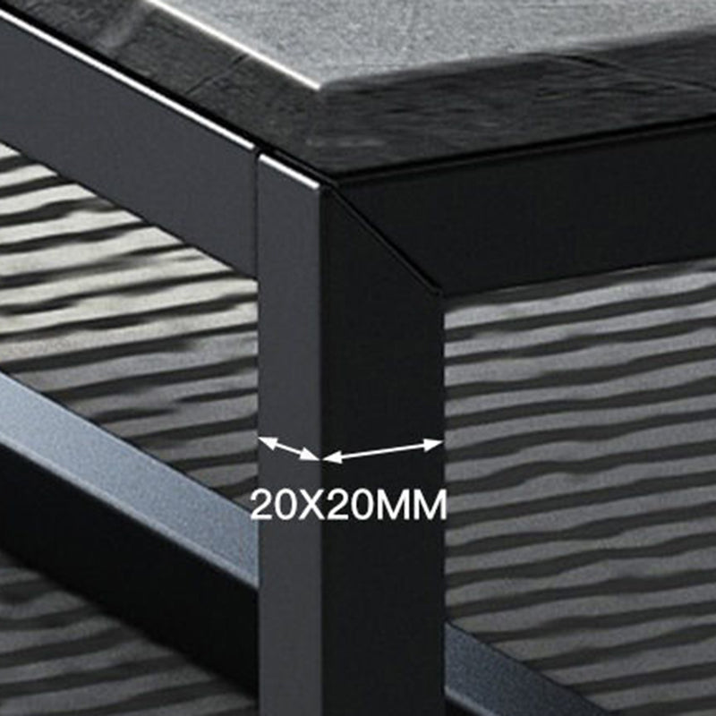 Modern Steel Trestle Base Rectangular Wood Table Top Coffee Table Clearhalo 'Coffee & Accent Tables' 'Coffee Tables' 'coffee_tables' 'furn' 'furn_coffee_tables' 'Furniture' 'furniture_coffee_tables' 'Living Room Furniture' 5073088