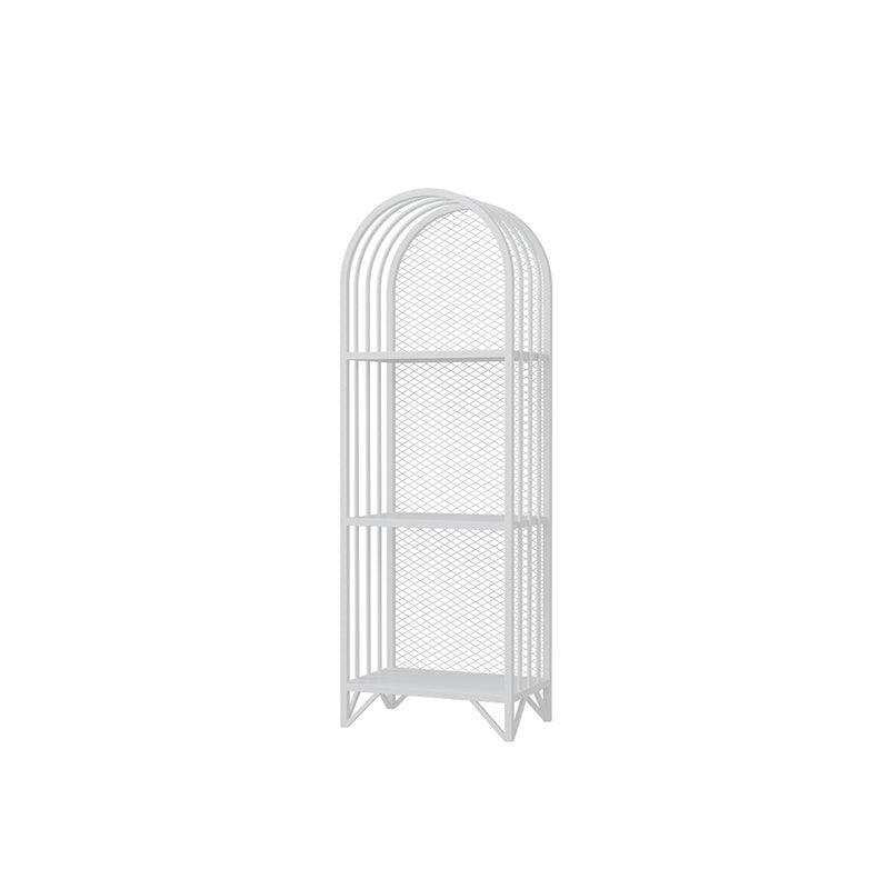 Modern Style Bookcase Standard Metal Closed Back Bookshelf for Home 15.7"L x 9.8"W x 45.7"H White Clearhalo 'Bookcases' 'furn' 'furn_bookcases' 'Furniture' 'furniture_bookcases' 'Office Furniture' 5073865