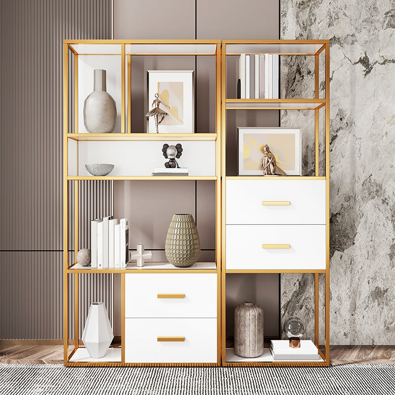78.74"H Bookshelf Contemporary Style Bookcase with 2 Drawers for Home Office Clearhalo 'Bookcases' 'furn' 'furn_bookcases' 'Furniture' 'furniture_bookcases' 'Office Furniture' 5073880