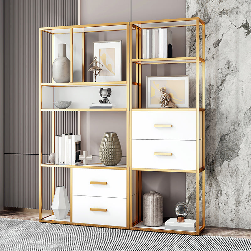 78.74"H Bookshelf Contemporary Style Bookcase with 2 Drawers for Home Office Clearhalo 'Bookcases' 'furn' 'furn_bookcases' 'Furniture' 'furniture_bookcases' 'Office Furniture' 5073882