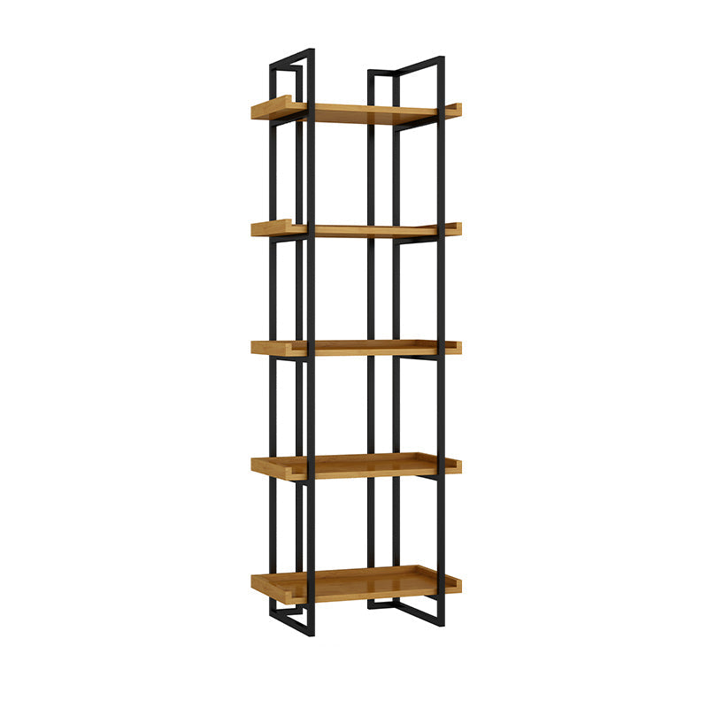 Metal Etagere Bookcase Contemporary Open Back Book Shelf for Home Office 23.6"L x 11.8"W x 72.8"H Clearhalo 'Bookcases' 'furn' 'furn_bookcases' 'Furniture' 'furniture_bookcases' 'Office Furniture' 5073893