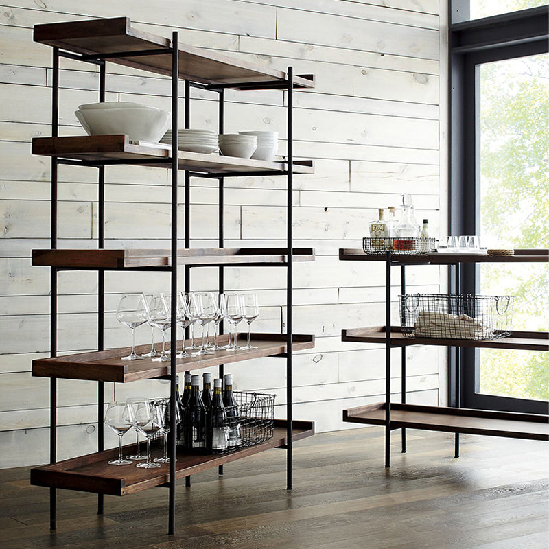 Metal Etagere Bookcase Contemporary Open Back Book Shelf for Home Office Clearhalo 'Bookcases' 'furn' 'furn_bookcases' 'Furniture' 'furniture_bookcases' 'Office Furniture' 5073895