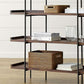 Metal Etagere Bookcase Contemporary Open Back Book Shelf for Home Office Clearhalo 'Bookcases' 'furn' 'furn_bookcases' 'Furniture' 'furniture_bookcases' 'Office Furniture' 5073897