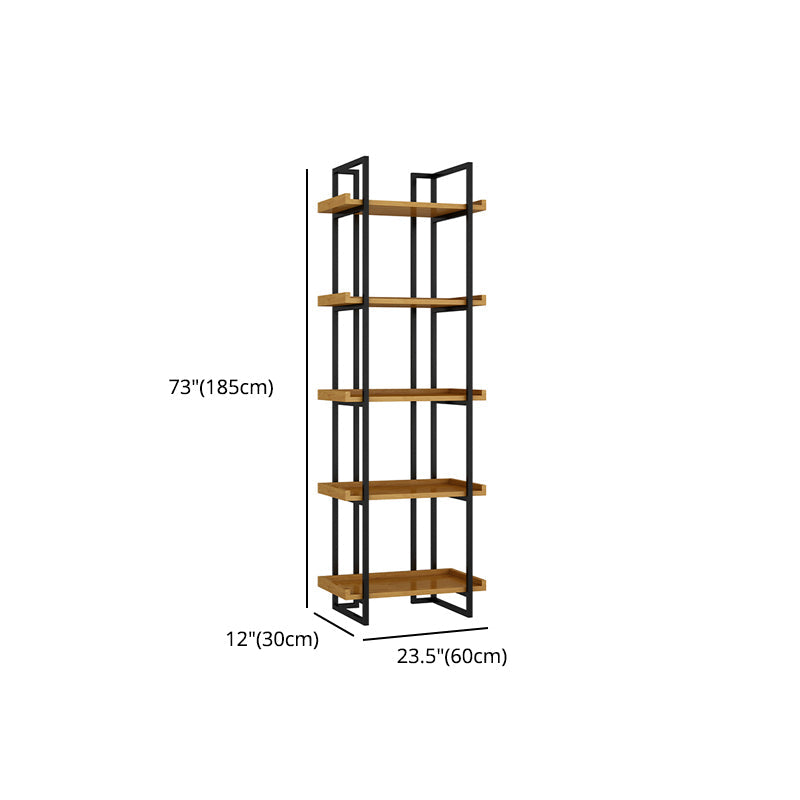 Metal Etagere Bookcase Contemporary Open Back Book Shelf for Home Office Clearhalo 'Bookcases' 'furn' 'furn_bookcases' 'Furniture' 'furniture_bookcases' 'Office Furniture' 5073906