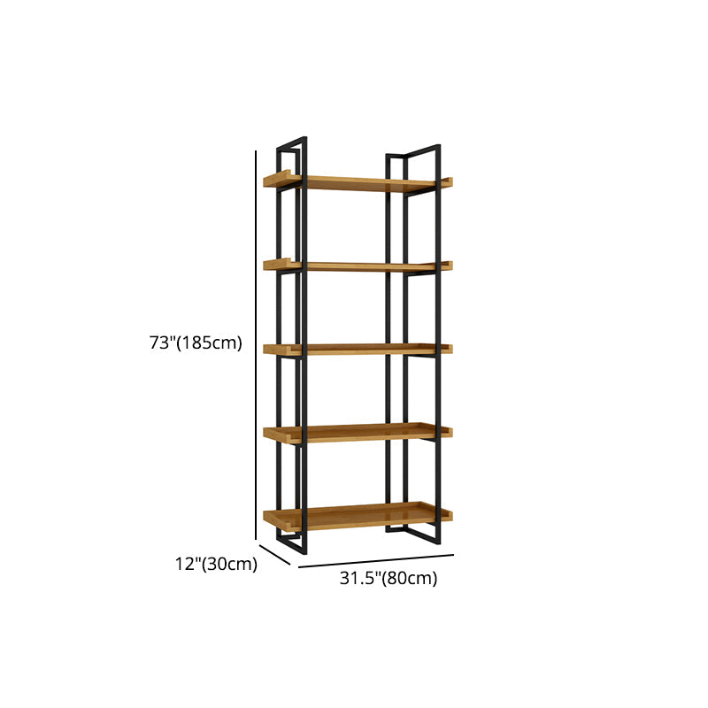 Metal Etagere Bookcase Contemporary Open Back Book Shelf for Home Office Clearhalo 'Bookcases' 'furn' 'furn_bookcases' 'Furniture' 'furniture_bookcases' 'Office Furniture' 5073907