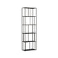 76.77"H Bookshelf Contemporary Style Open Back Black Bookcase for Home Office 23.6"L x 11.8"W x 76.8"H Gloss Black Clearhalo 'Bookcases' 'furn' 'furn_bookcases' 'Furniture' 'furniture_bookcases' 'Office Furniture' 5073910