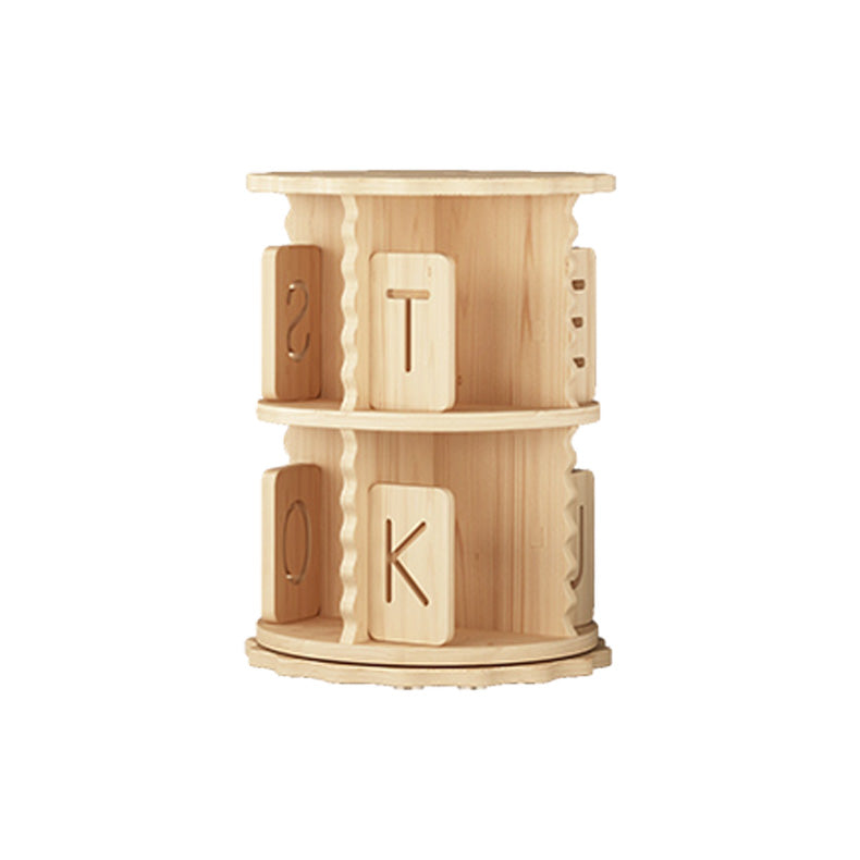 Contemporary Style Bookshelf Natural Solid Wood Bookcase for Home Office 19.9"L x 19.9"W x 26.3"H Clearhalo 'Bookcases' 'furn' 'furn_bookcases' 'Furniture' 'furniture_bookcases' 'Office Furniture' 5073938