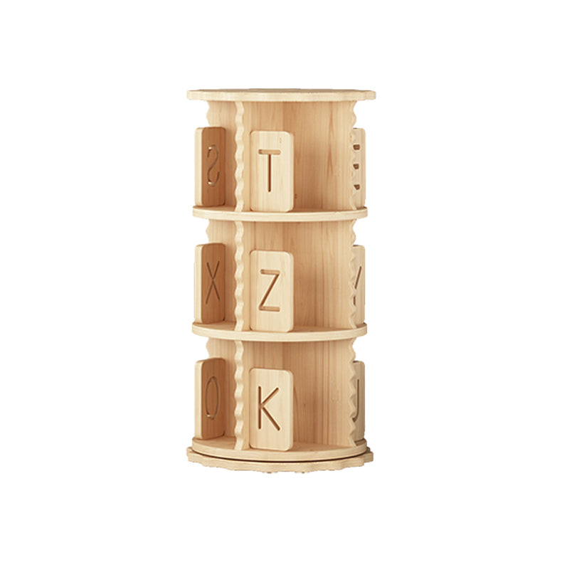 Contemporary Style Bookshelf Natural Solid Wood Bookcase for Home Office 19.9"L x 19.9"W x 38.6"H Clearhalo 'Bookcases' 'furn' 'furn_bookcases' 'Furniture' 'furniture_bookcases' 'Office Furniture' 5073939