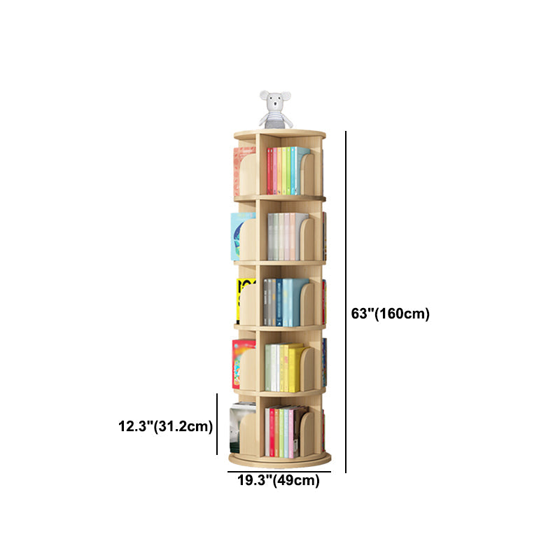 Contemporary Style Bookshelf Natural Solid Wood Bookcase for Home Office Clearhalo 'Bookcases' 'furn' 'furn_bookcases' 'Furniture' 'furniture_bookcases' 'Office Furniture' 5073954