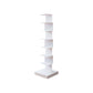 Closed Back Bookshelf Contemporary Style Invisible Bookcase for Study Room 13.8"L x 13.8"W x 49.6"H White Clearhalo 'Bookcases' 'furn' 'furn_bookcases' 'Furniture' 'furniture_bookcases' 'Office Furniture' 5073961