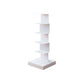 Closed Back Bookshelf Contemporary Style Invisible Bookcase for Study Room 13.8"L x 13.8"W x 36.2"H White Clearhalo 'Bookcases' 'furn' 'furn_bookcases' 'Furniture' 'furniture_bookcases' 'Office Furniture' 5073964