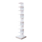 Closed Back Bookshelf Contemporary Style Invisible Bookcase for Study Room 13.8"L x 13.8"W x 63.4"H White Clearhalo 'Bookcases' 'furn' 'furn_bookcases' 'Furniture' 'furniture_bookcases' 'Office Furniture' 5073972