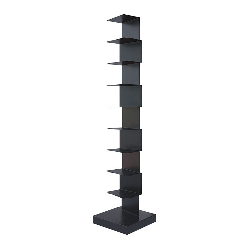 Closed Back Bookshelf Contemporary Style Invisible Bookcase for Study Room 13.8"L x 13.8"W x 63.4"H Black Clearhalo 'Bookcases' 'furn' 'furn_bookcases' 'Furniture' 'furniture_bookcases' 'Office Furniture' 5073974