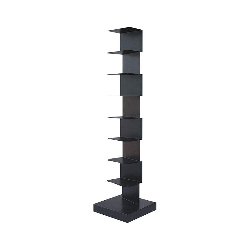 Closed Back Bookshelf Contemporary Style Invisible Bookcase for Study Room 13.8"L x 13.8"W x 56.7"H Black Clearhalo 'Bookcases' 'furn' 'furn_bookcases' 'Furniture' 'furniture_bookcases' 'Office Furniture' 5073976