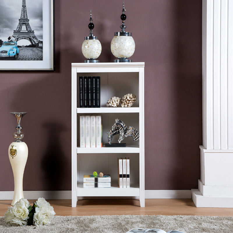 Contemporary Style Bookshelf Solid Wood Closed Back Bookcase for Office and Home 23.6"L x 13.6"W x 48"H White Clearhalo 'Bookcases' 'furn' 'furn_bookcases' 'Furniture' 'furniture_bookcases' 'Office Furniture' 5073989