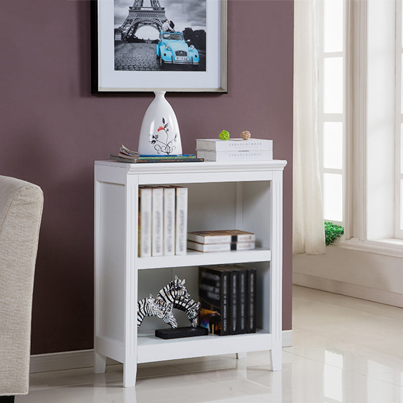 Contemporary Style Bookshelf Solid Wood Closed Back Bookcase for Office and Home 28.3"L x 13.6"W x 34.3"H White Clearhalo 'Bookcases' 'furn' 'furn_bookcases' 'Furniture' 'furniture_bookcases' 'Office Furniture' 5073996