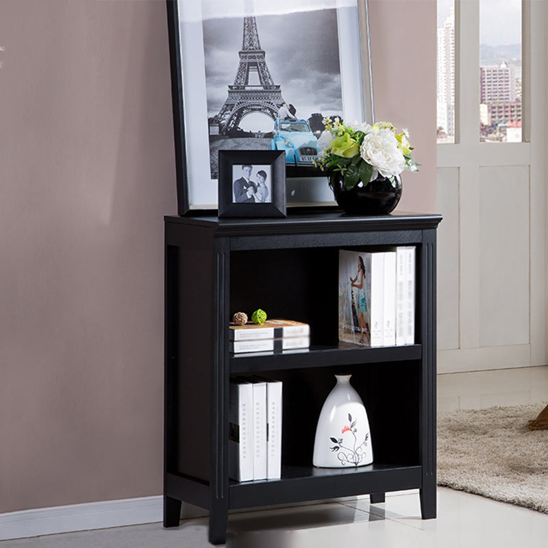 Contemporary Style Bookshelf Solid Wood Closed Back Bookcase for Office and Home 28.3"L x 13.6"W x 34.3"H Black Clearhalo 'Bookcases' 'furn' 'furn_bookcases' 'Furniture' 'furniture_bookcases' 'Office Furniture' 5073998