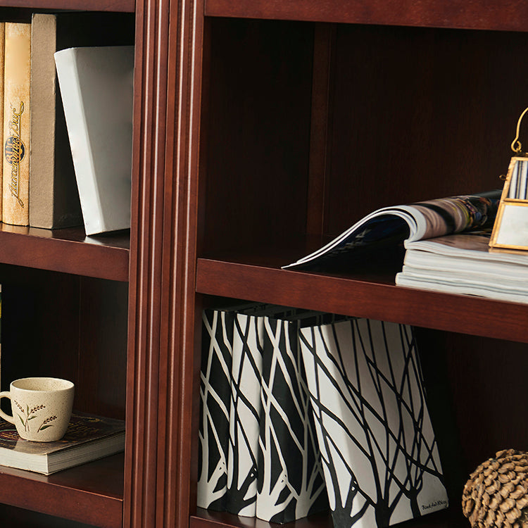 Contemporary Style Bookshelf Solid Wood Closed Back Bookcase for Office and Home Clearhalo 'Bookcases' 'furn' 'furn_bookcases' 'Furniture' 'furniture_bookcases' 'Office Furniture' 5074001