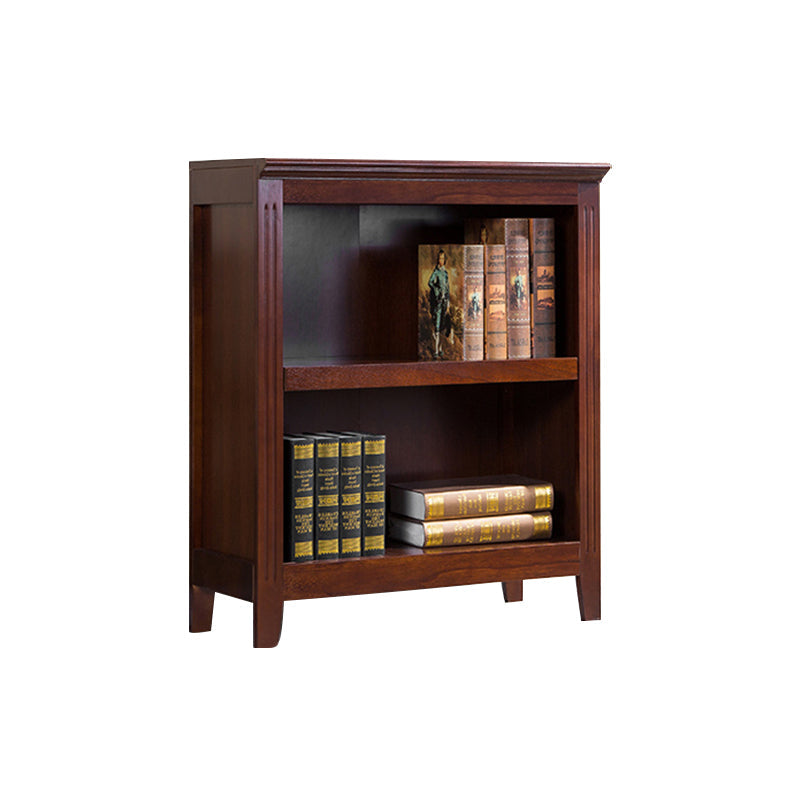 Contemporary Style Bookshelf Solid Wood Closed Back Bookcase for Office and Home 28.3"L x 13.6"W x 34.3"H Coffee Clearhalo 'Bookcases' 'furn' 'furn_bookcases' 'Furniture' 'furniture_bookcases' 'Office Furniture' 5074002