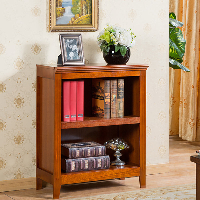Contemporary Style Bookshelf Solid Wood Closed Back Bookcase for Office and Home 28.3"L x 13.6"W x 34.3"H Brown Clearhalo 'Bookcases' 'furn' 'furn_bookcases' 'Furniture' 'furniture_bookcases' 'Office Furniture' 5074004