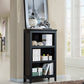 Contemporary Style Bookshelf Solid Wood Closed Back Bookcase for Office and Home 28.3"L x 13.6"W x 48"H Black Clearhalo 'Bookcases' 'furn' 'furn_bookcases' 'Furniture' 'furniture_bookcases' 'Office Furniture' 5074008