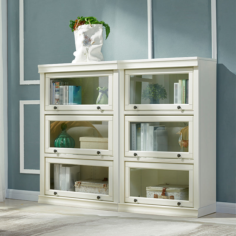 Contemporary Style Bookshelf with Door White Bookcase for Office and Study Room Clearhalo 'Bookcases' 'furn' 'furn_bookcases' 'Furniture' 'furniture_bookcases' 'Office Furniture' 5074014