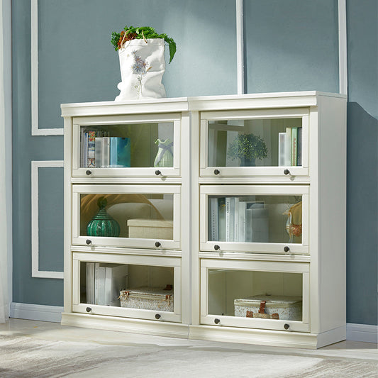 Contemporary Style Bookshelf with Door White Bookcase for Office and Study Room Clearhalo 'Bookcases' 'furn' 'furn_bookcases' 'Furniture' 'furniture_bookcases' 'Office Furniture' 5074014