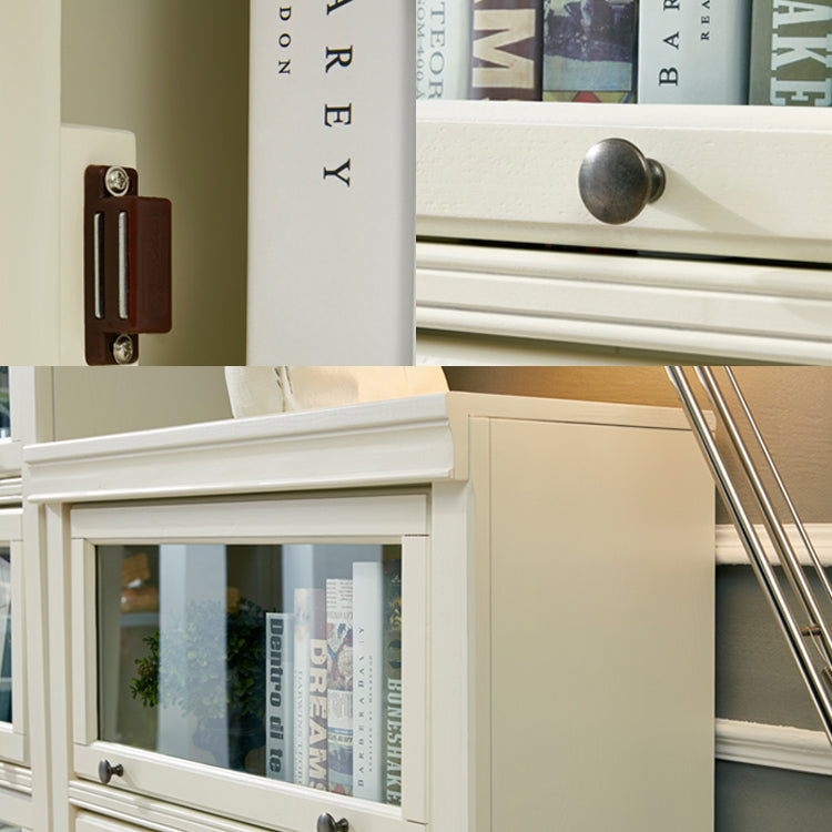 Contemporary Style Bookshelf with Door White Bookcase for Office and Study Room Clearhalo 'Bookcases' 'furn' 'furn_bookcases' 'Furniture' 'furniture_bookcases' 'Office Furniture' 5074023