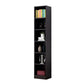 Manufactured Wood Standard Bookshelf Contemporary Closed Back Vertical Bookshelf Black 13.8"L x 9.4"W x 70.9"H Bookcases Clearhalo 'Bookcases' 'Furniture' 'furniture_bookcases' 'Office Furniture' 5074033