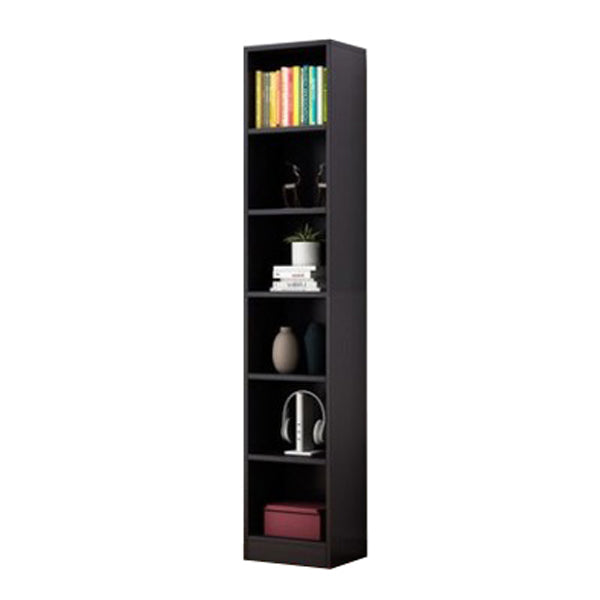 Manufactured Wood Standard Bookshelf Contemporary Closed Back Vertical Bookshelf Black 13.8"L x 9.4"W x 70.9"H Bookcases Clearhalo 'Bookcases' 'Furniture' 'furniture_bookcases' 'Office Furniture' 5074033