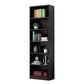 Manufactured Wood Standard Bookshelf Contemporary Closed Back Vertical Bookshelf Black 23.6"L x 9.4"W x 70.9"H Bookcases Clearhalo 'Bookcases' 'Furniture' 'furniture_bookcases' 'Office Furniture' 5074035