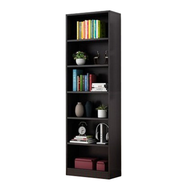 Manufactured Wood Standard Bookshelf Contemporary Closed Back Vertical Bookshelf Black 23.6"L x 9.4"W x 70.9"H Bookcases Clearhalo 'Bookcases' 'Furniture' 'furniture_bookcases' 'Office Furniture' 5074035