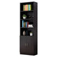 Manufactured Wood Standard Bookshelf Contemporary Closed Back Vertical Bookshelf Black 23.6"L x 9.4"W x 70.9"H Cabinets Clearhalo 'Bookcases' 'Furniture' 'furniture_bookcases' 'Office Furniture' 5074036